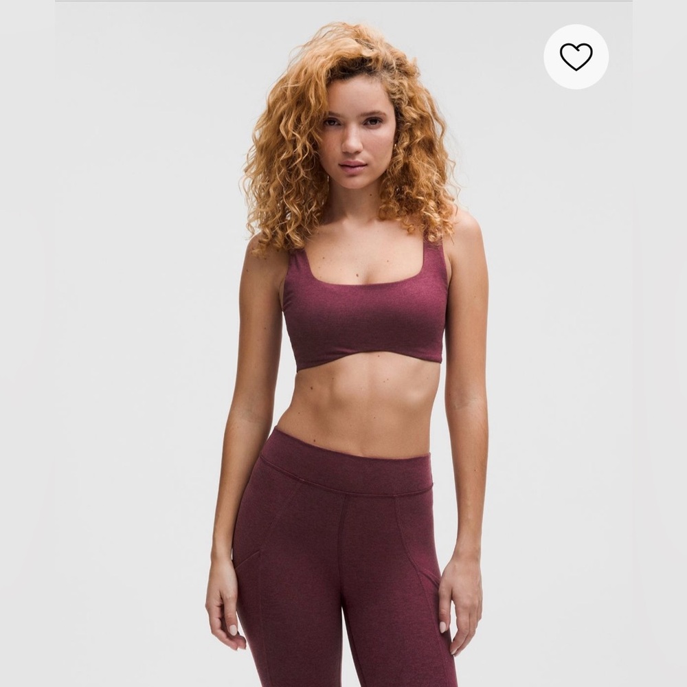 NWT Lululemon Soft Sueded Bra Light Support B/C Cups Garnet | Size L